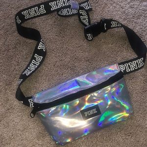 Hologram pink fanny pack